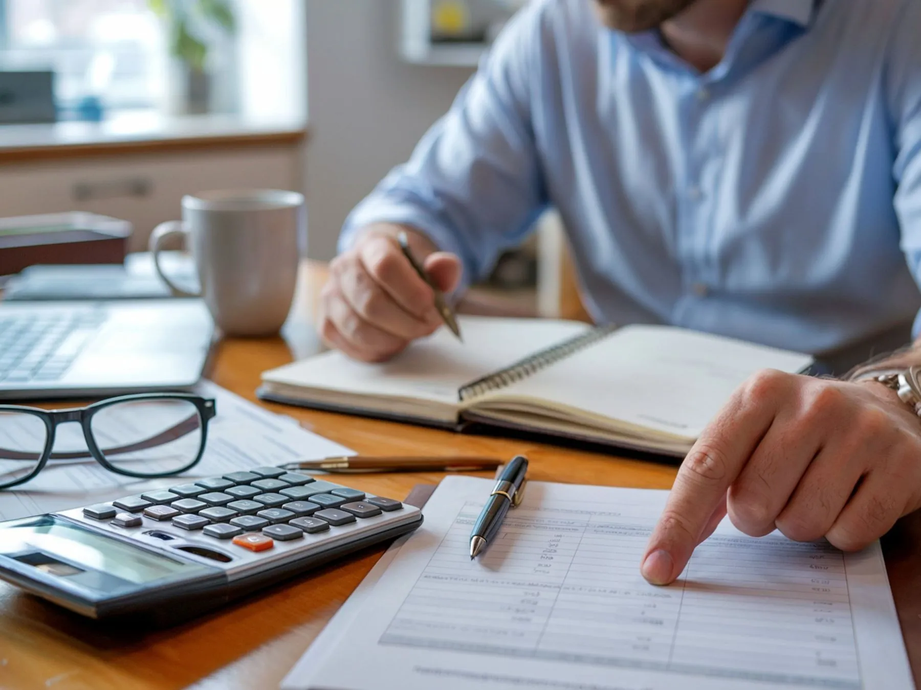 Documents and calculator for refinancing review